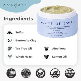 AYADARA chest and back application showing targeted body breakout relief