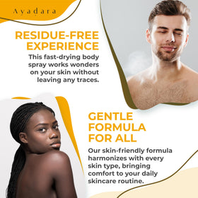 AYADARA application on back demonstrated by model for easier reach
