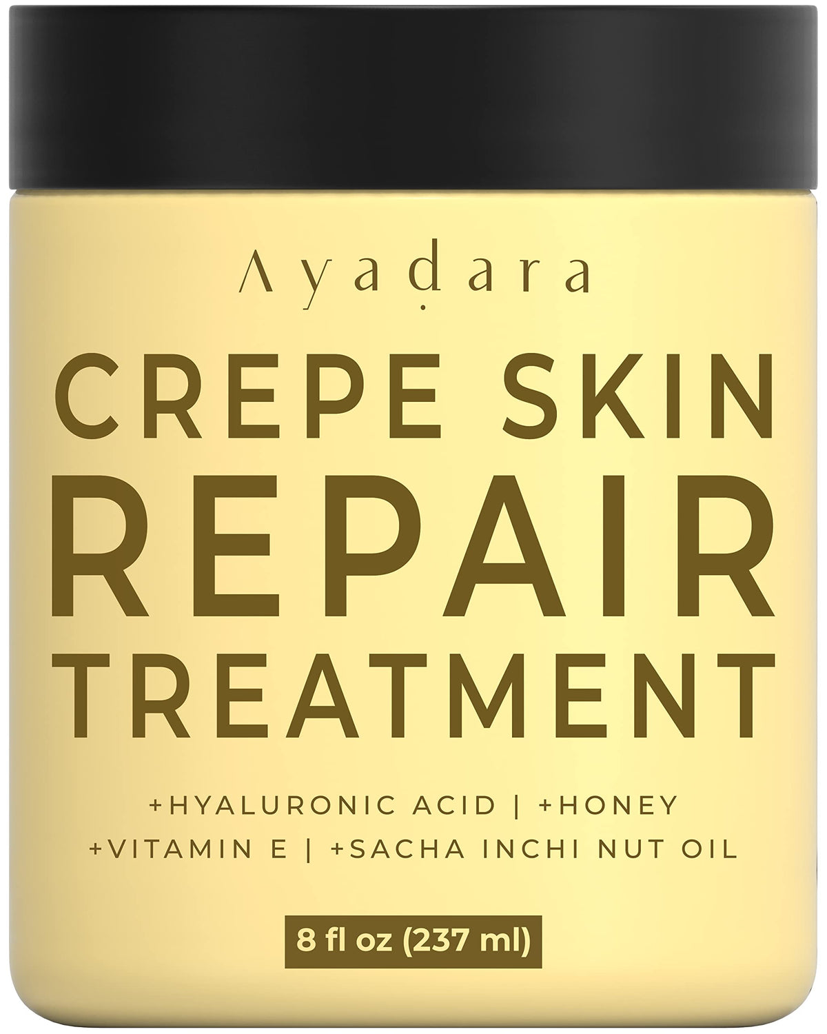 AYADARA jar front view shows label and benefits for nourishing hydration