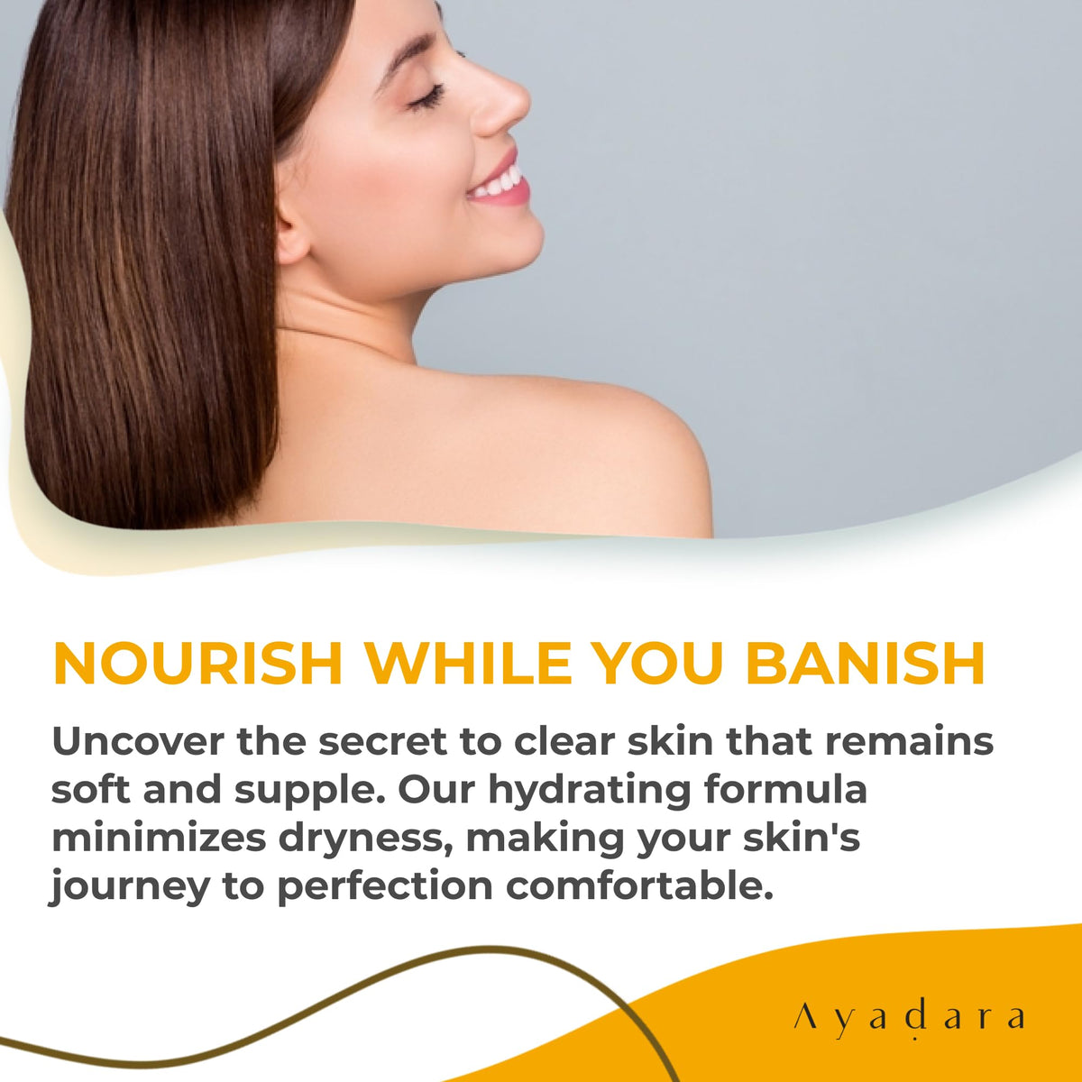 AYADARA spray texture on skin showing fast-dry mist and lightweight feel