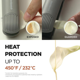 AYUNCHE label closeup featuring bond-repair technology benefits and features