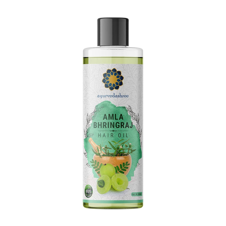 AYURVEDASHREE front packaging showing 200 ml bottle and benefits