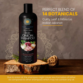 AYURVEDASHREE shampoo applied to wet hair demonstrating lathering benefit