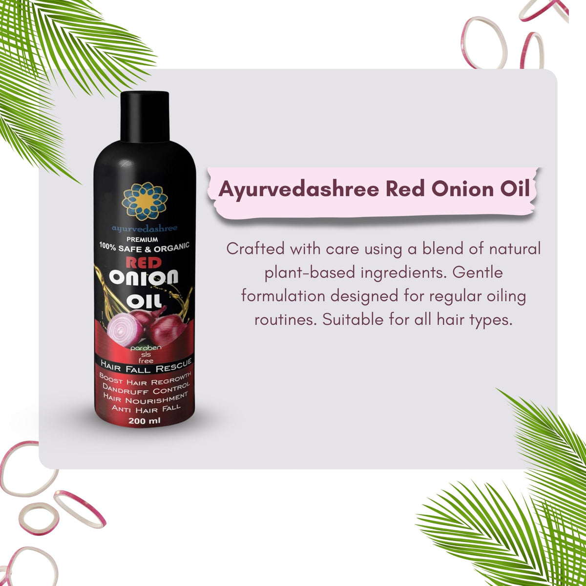 AYURVEDASHREE oil pour texture demonstrating fast-absorbing, non-greasy finish