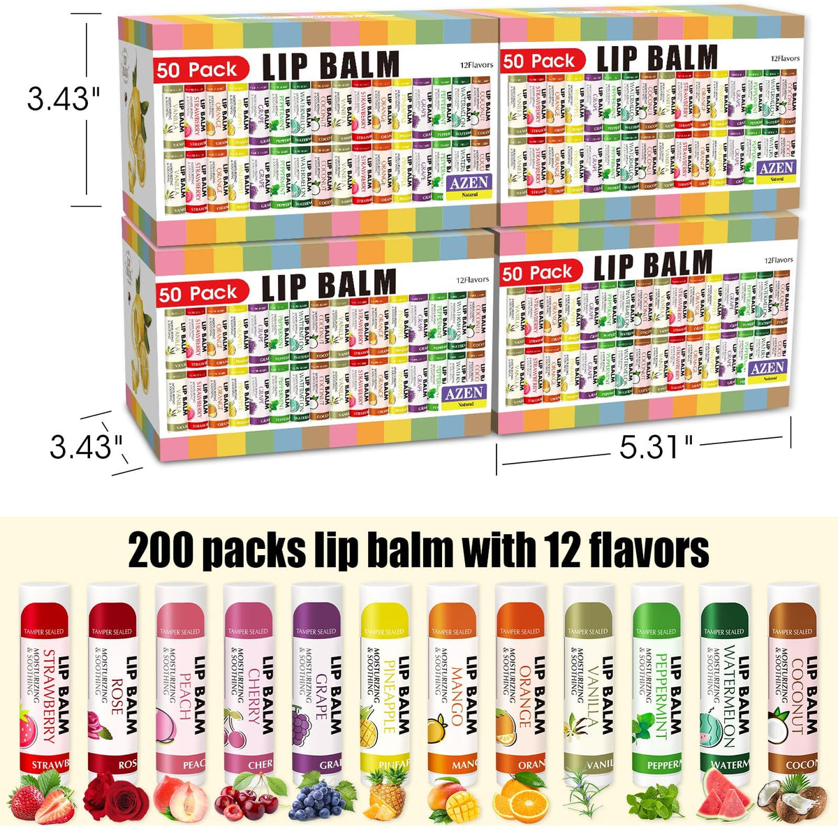AZEN bulk box open displaying 200 tubes ready for distribution and event use benefit