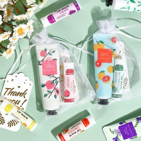 AZEN assorted lip balm flavors arrayed to show variety and colorful labels
