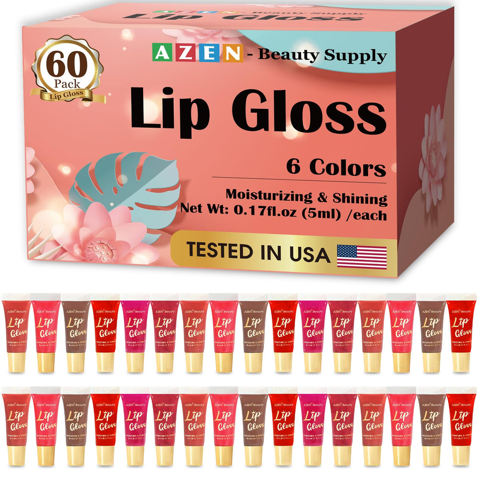 AZEN 60-pack front display showing full assortment and packaging benefit variety
