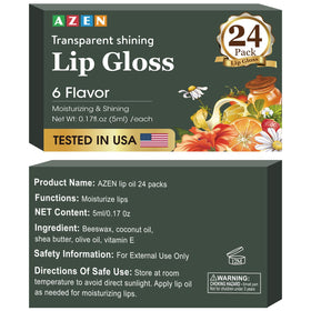 AZEN gloss in a purse showing travel convenience and quick touch-ups