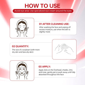 Model applying Azirkel Koriderm to neck and face for firmer, plumper-looking skin benefit