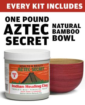 Aztec Secret clay texture close-up highlighting fine mineral powder