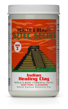 Aztec Secret front packaging showing jar label and sealed lid benefits freshness