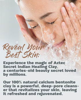 Aztec Secret mask application on face showing even coverage benefit