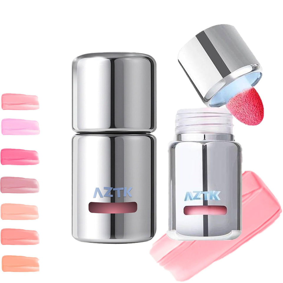 Aztk front packaging tube showing compact 5ml blush convenience