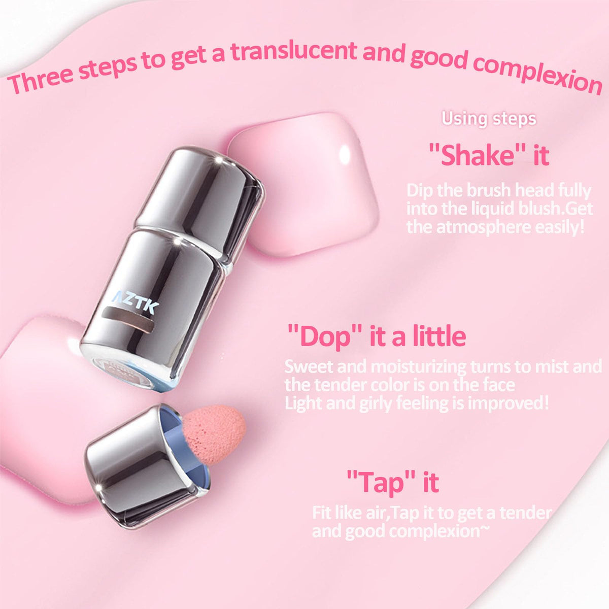 Aztk sponge applicator close-up for precise, mess-free placement