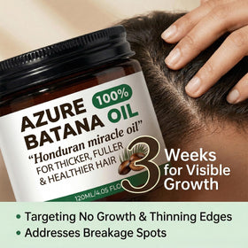 Azure Batana in bathroom lifestyle setup conveying easy at‑home treatment