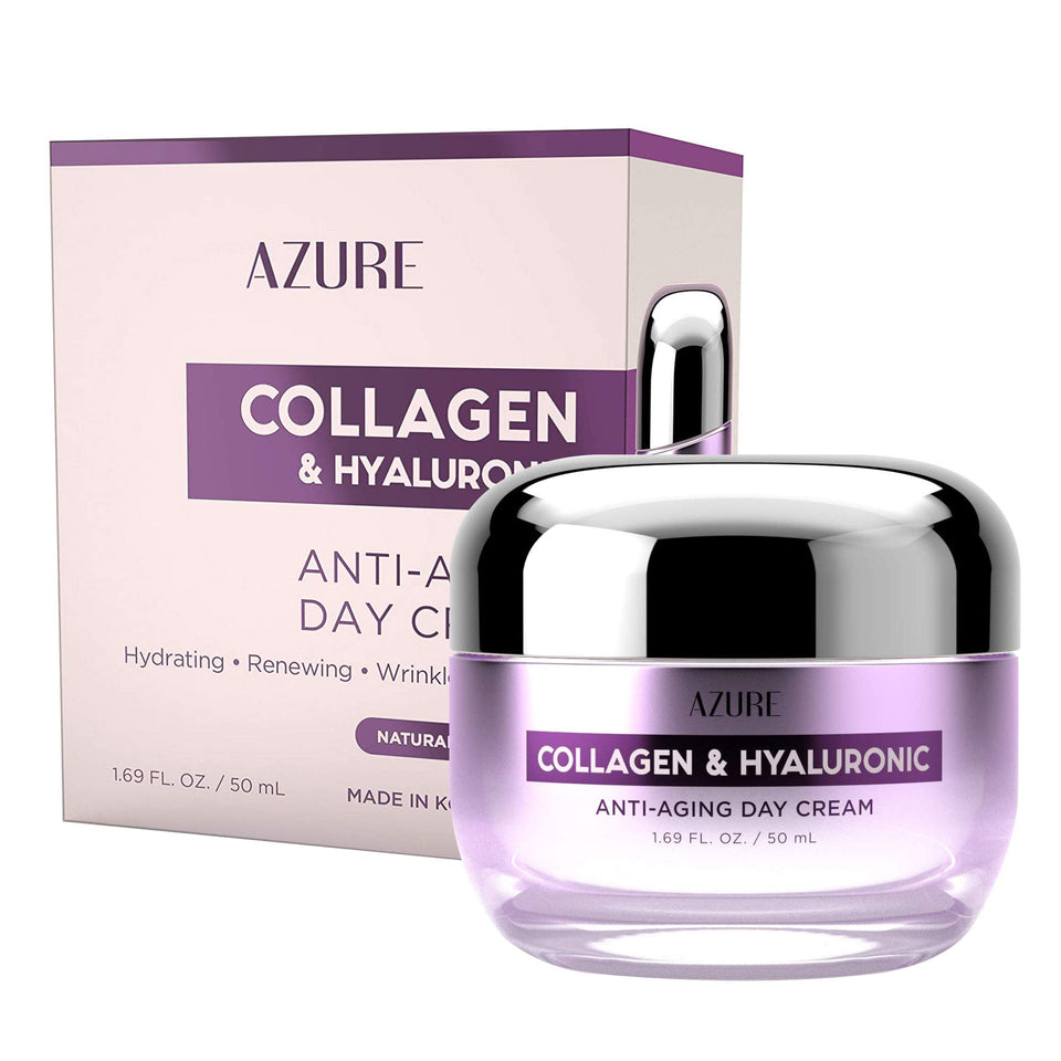 Azure Cosmetics jar front view showing branding and compact size benefit