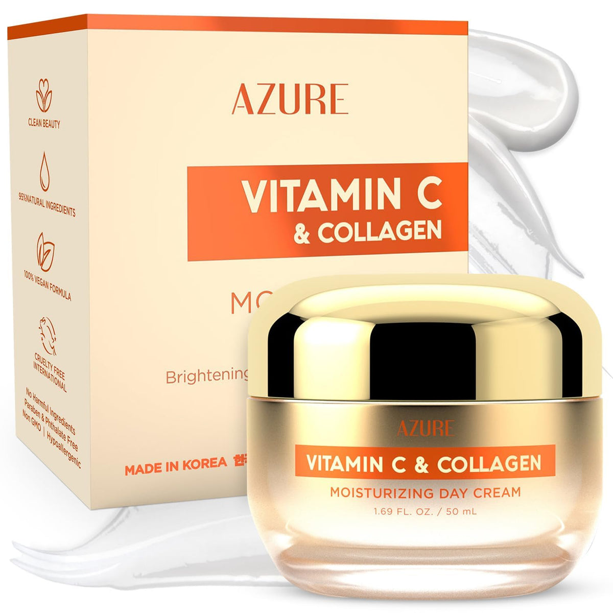 Azure Cosmetics jar on bathroom vanity conveying daily skincare routine