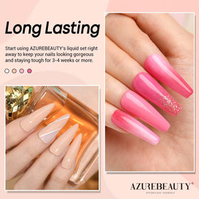 AZUREBEAUTY before and after shine comparison showing boosted gloss after using activator