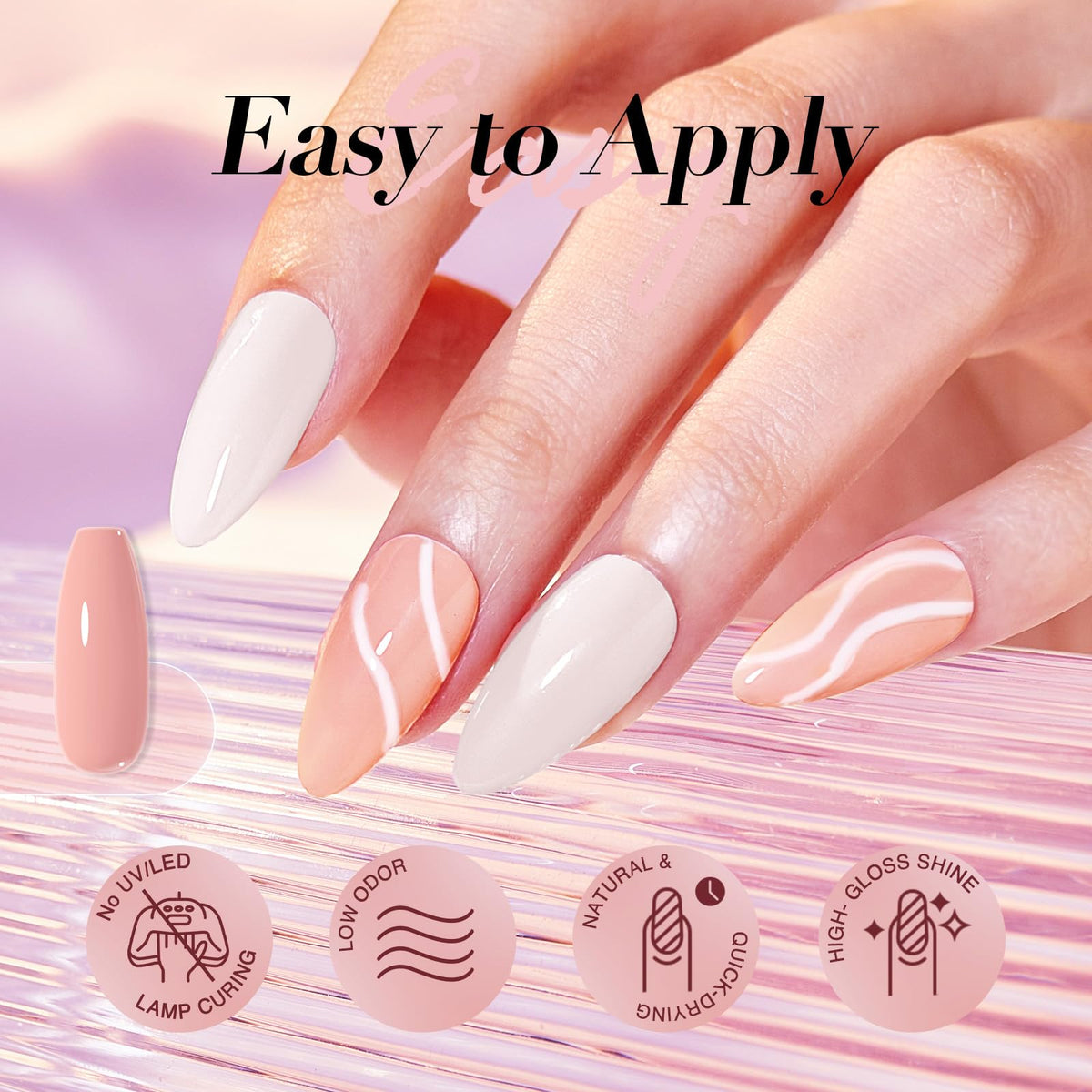 AZUREBEAUTY painted fingernails demonstrating natural-looking, polished results