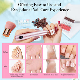 AzureBeauty application stage on nails during dipping benefit: professional-looking finish