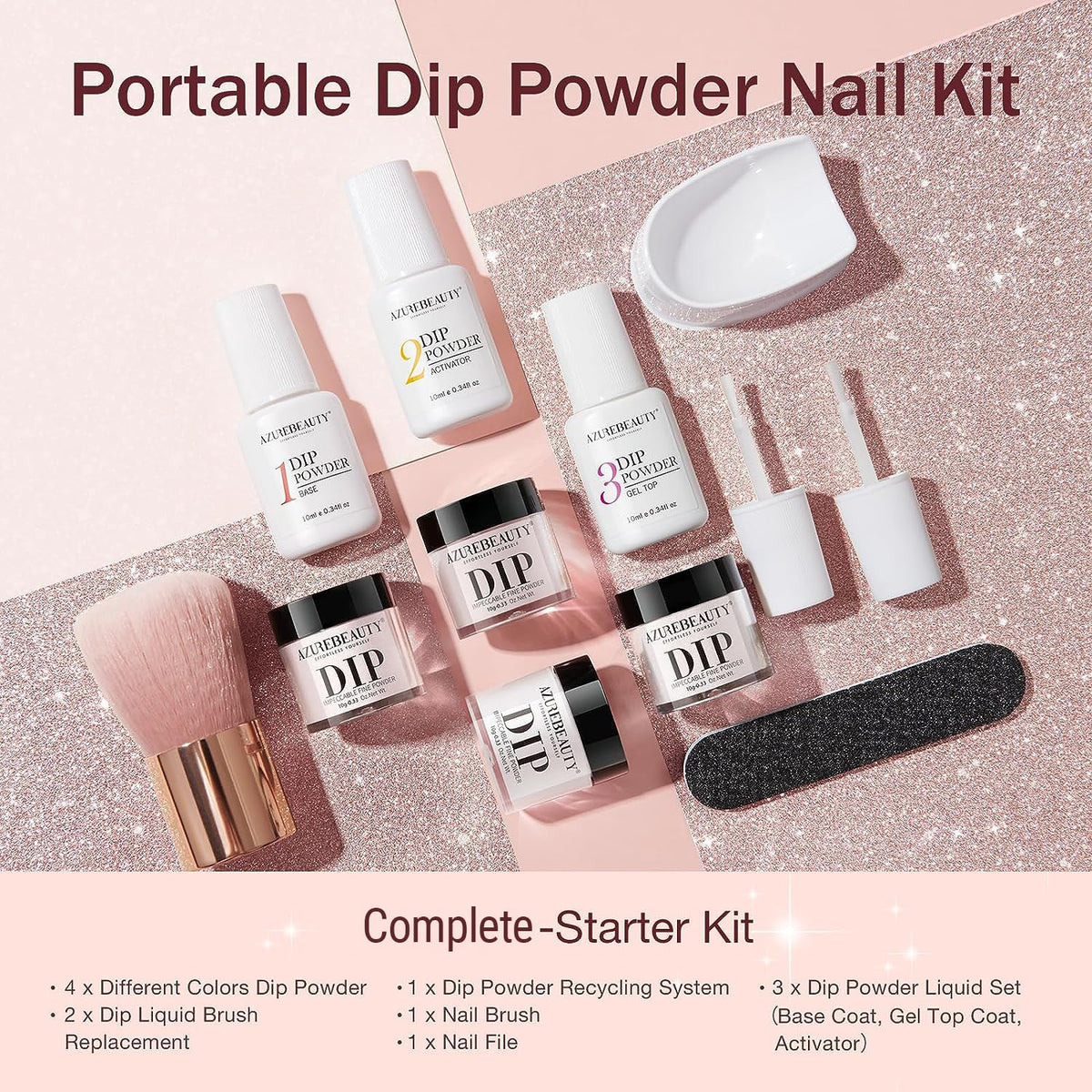 AZUREBEAUTY base activator top coat bottles for durable sealed finish