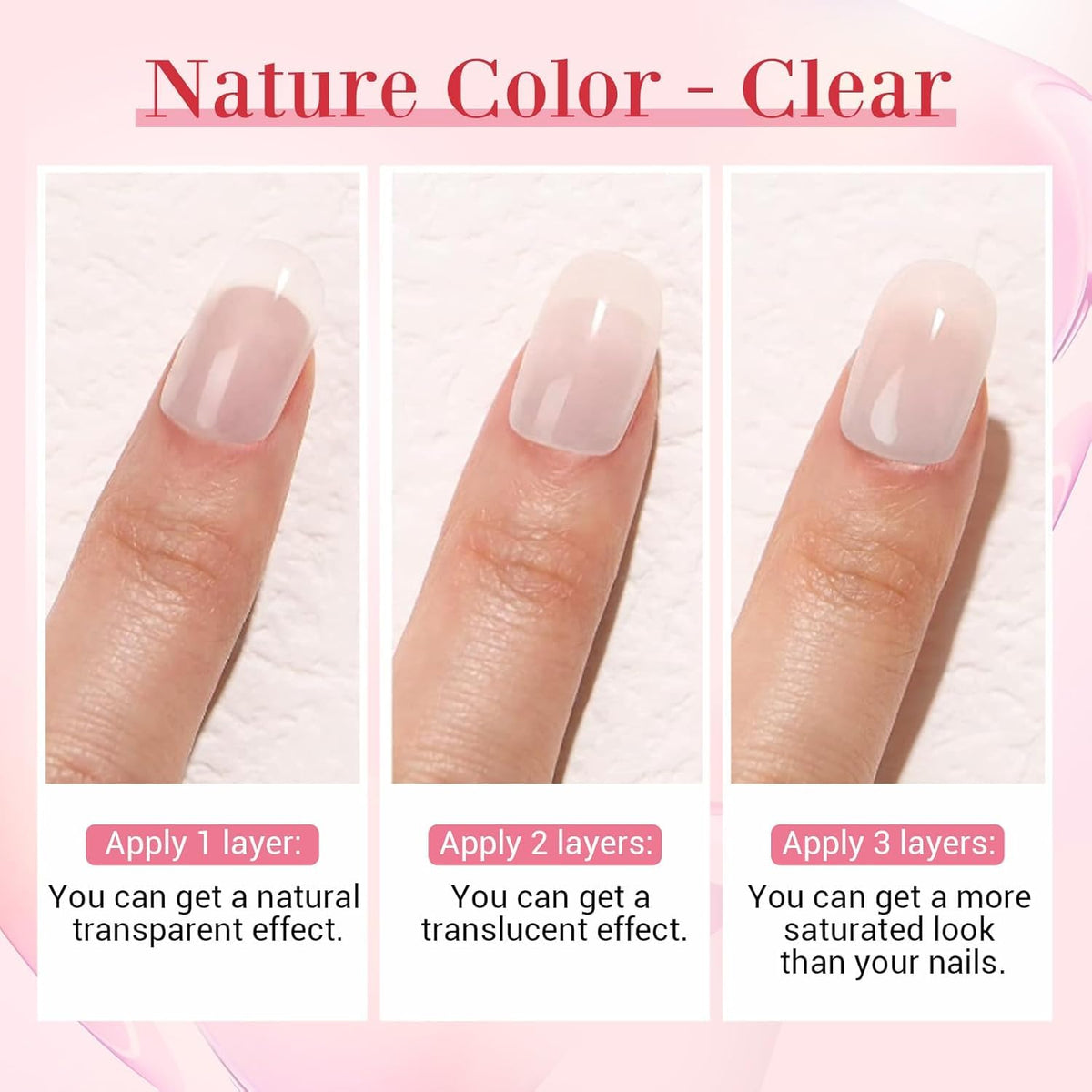 AZUREBEAUTY before and after repaired nail showing strengthened, smooth result