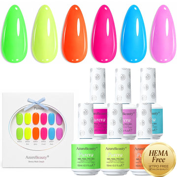 AZUREBEAUTY box front view showing neon palette and premium gift presentation