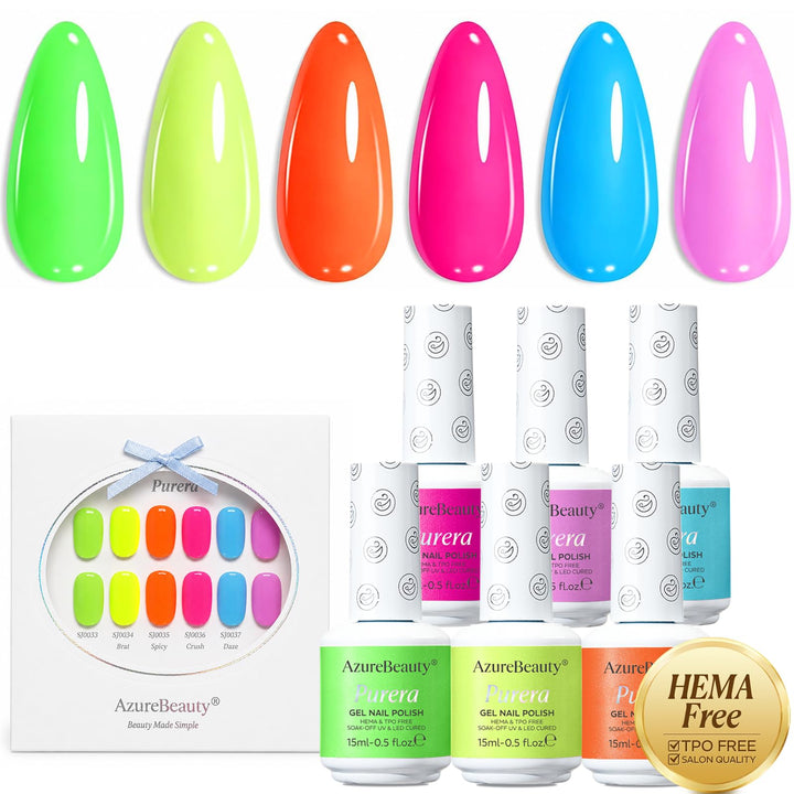 AZUREBEAUTY box front view showing neon palette and premium gift presentation