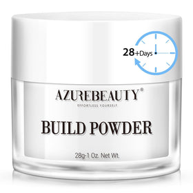 AZUREBEAUTY front jar view showing clear dip powder and professional packaging benefit