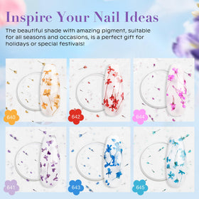 AZUREBEAUTY color palette of six transparent dip powders for versatile nail art