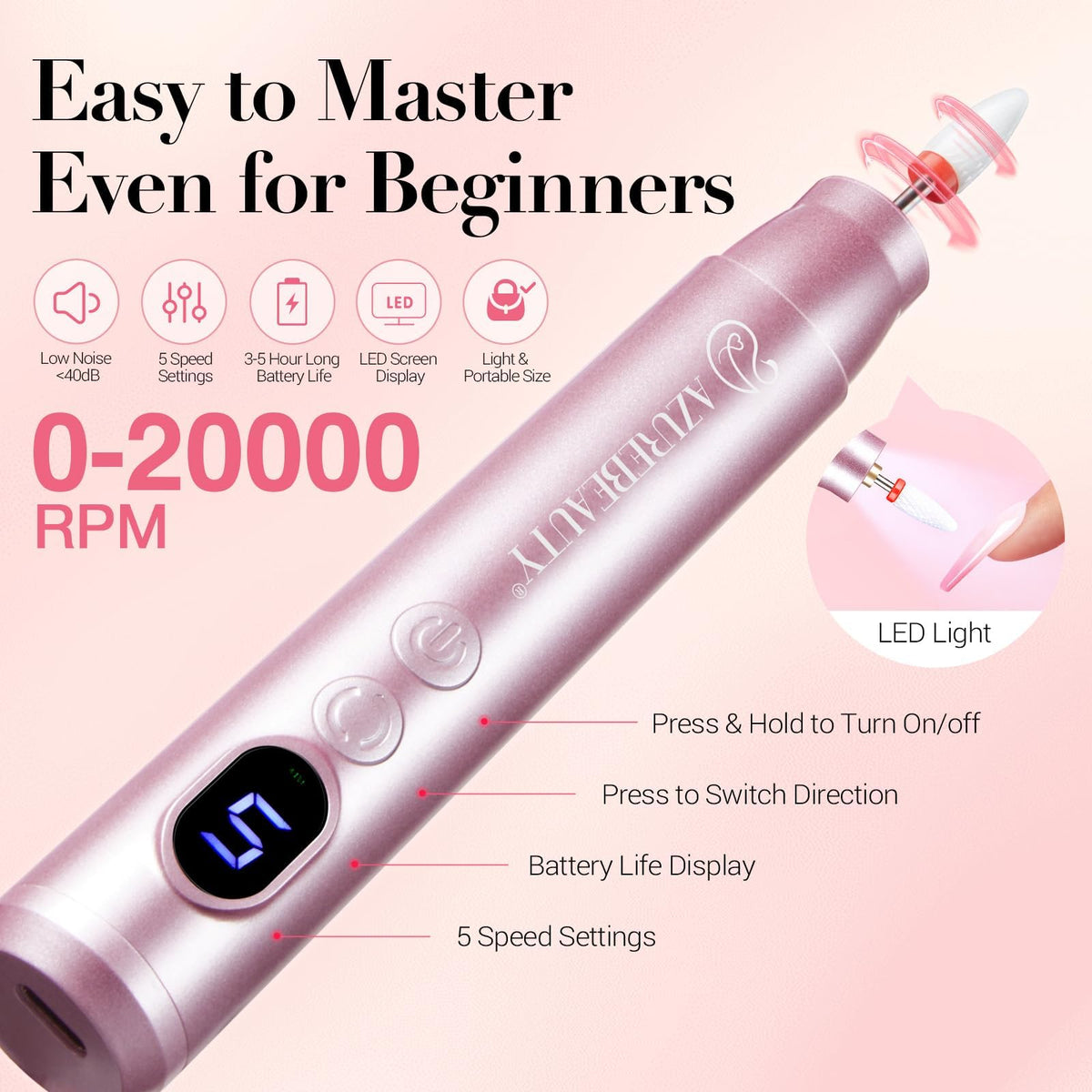 AzureBeauty dip liquids and replacement brushes grouped for efficient application