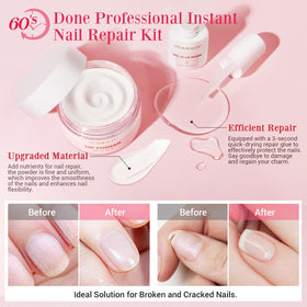 AZUREBEAUTY clear dip powder jar close-up highlighting transparent crystal finish