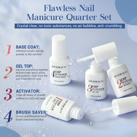 AzureBeauty finished manicure on hands showcasing glossy finish