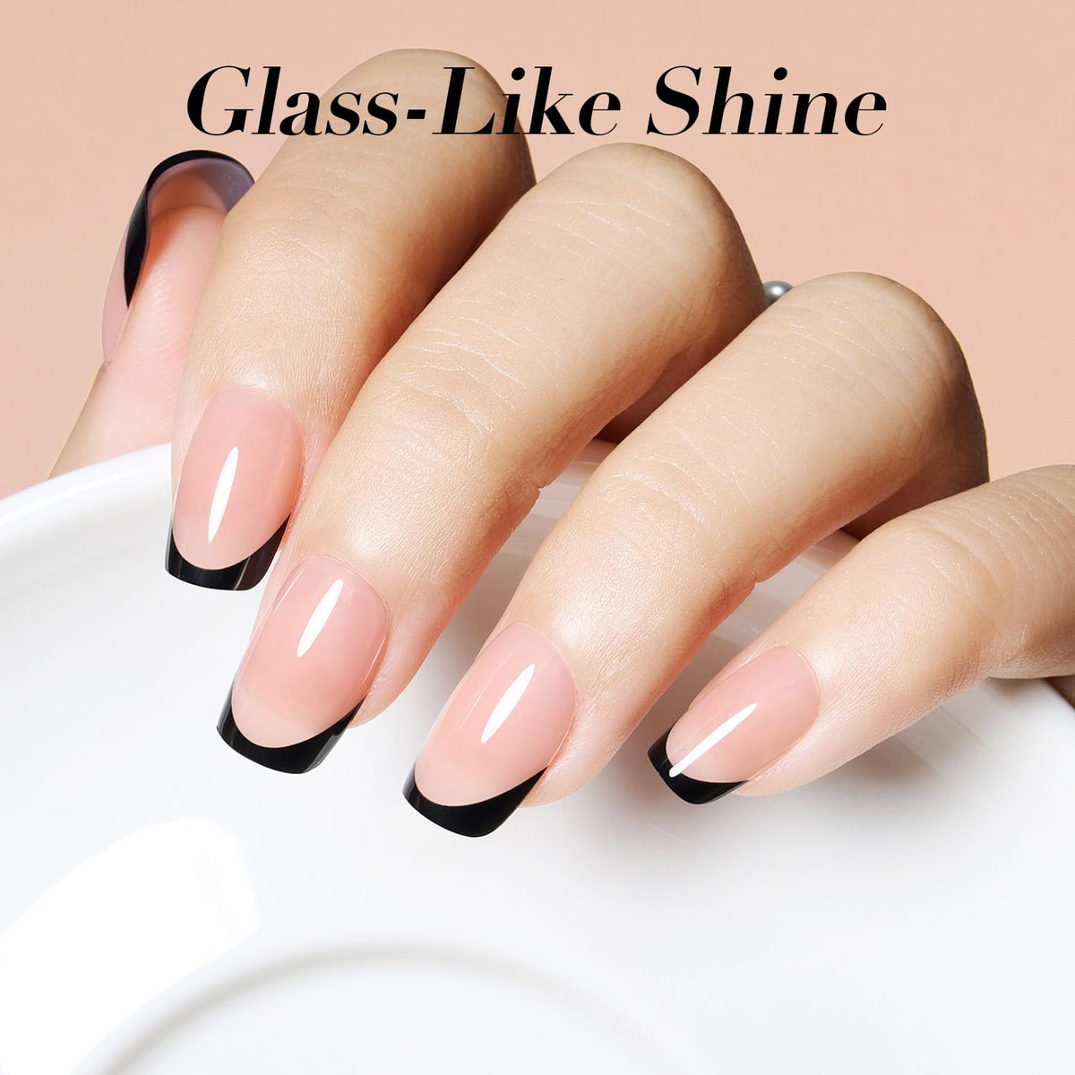AZUREBEAUTY finished manicure lifestyle shot showing durable shine