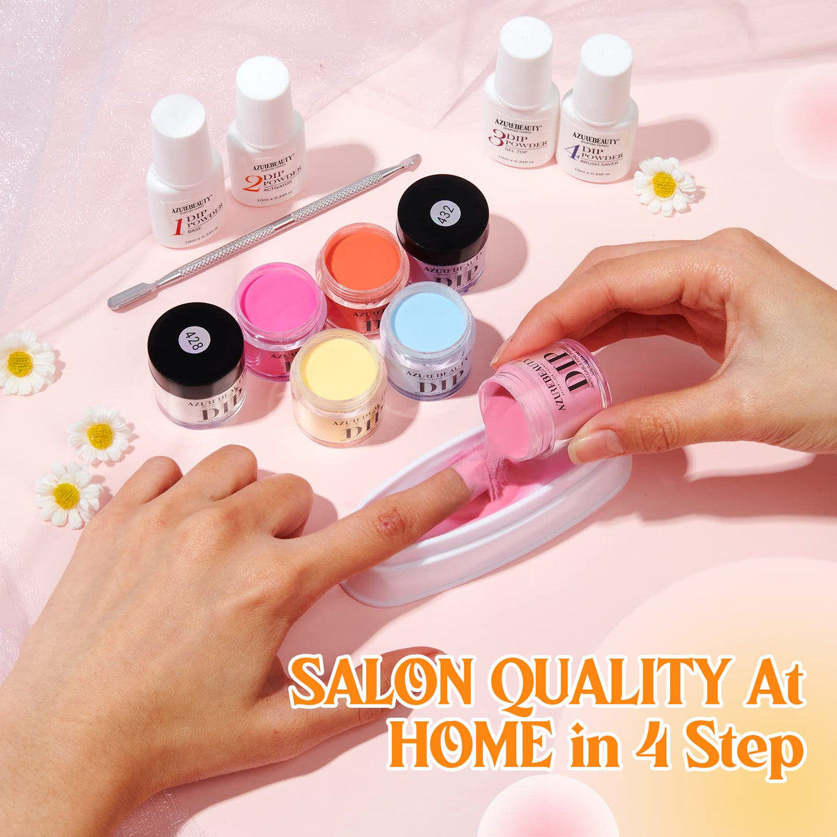 AZUREBEAUTY finished French macaron manicure illustrating salon-quality finish