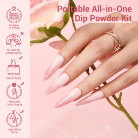 AZUREBEAUTY finished French manicure showcasing lasting glossy result