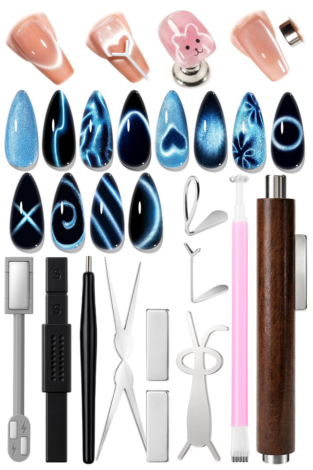 AZUREBEAUTY kit layout showing pen and 11 shape locators for versatile designs