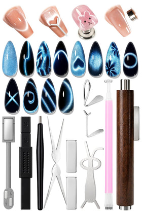 AZUREBEAUTY kit layout showing pen and 11 shape locators for versatile designs