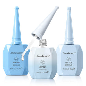 AZUREBEAUTY front packaging of builder gel kit showing three bottles for easy selection