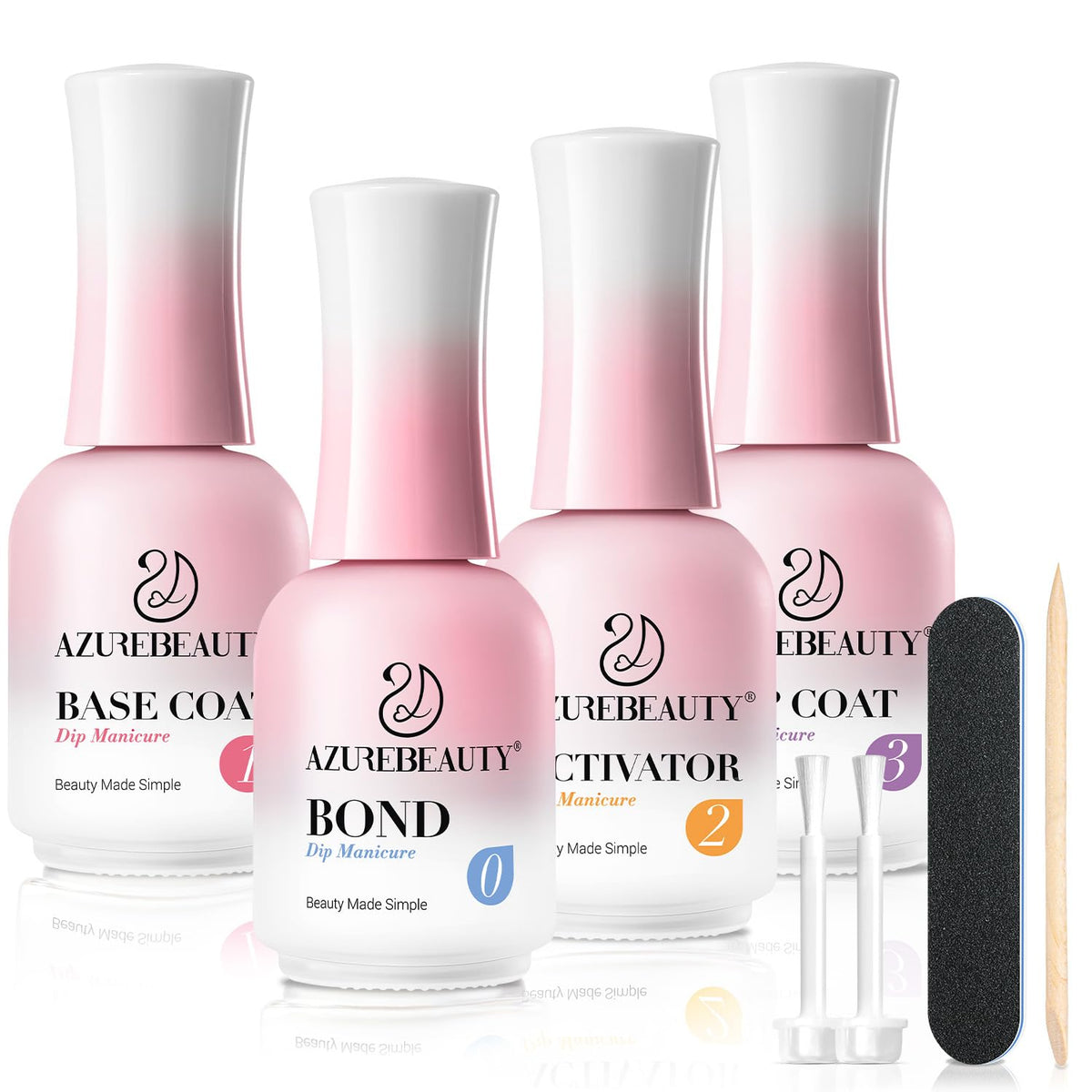 AZUREBEAUTY front packaging showing complete 8-piece set and convenience