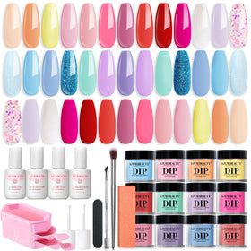 AZUREBEAUTY front packaging showing 31-piece dip powder kit and included items