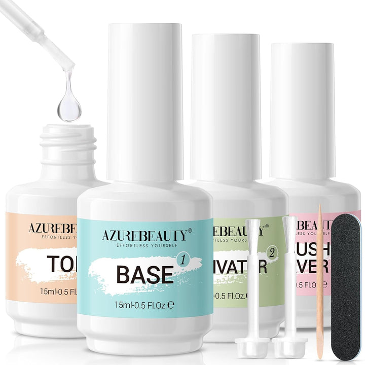 AZUREBEAUTY front packaging showing full 8-piece dip kit and tools for convenience