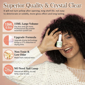 AZUREBEAUTY hands using dip liquids showing simplified lamp-free dipping process