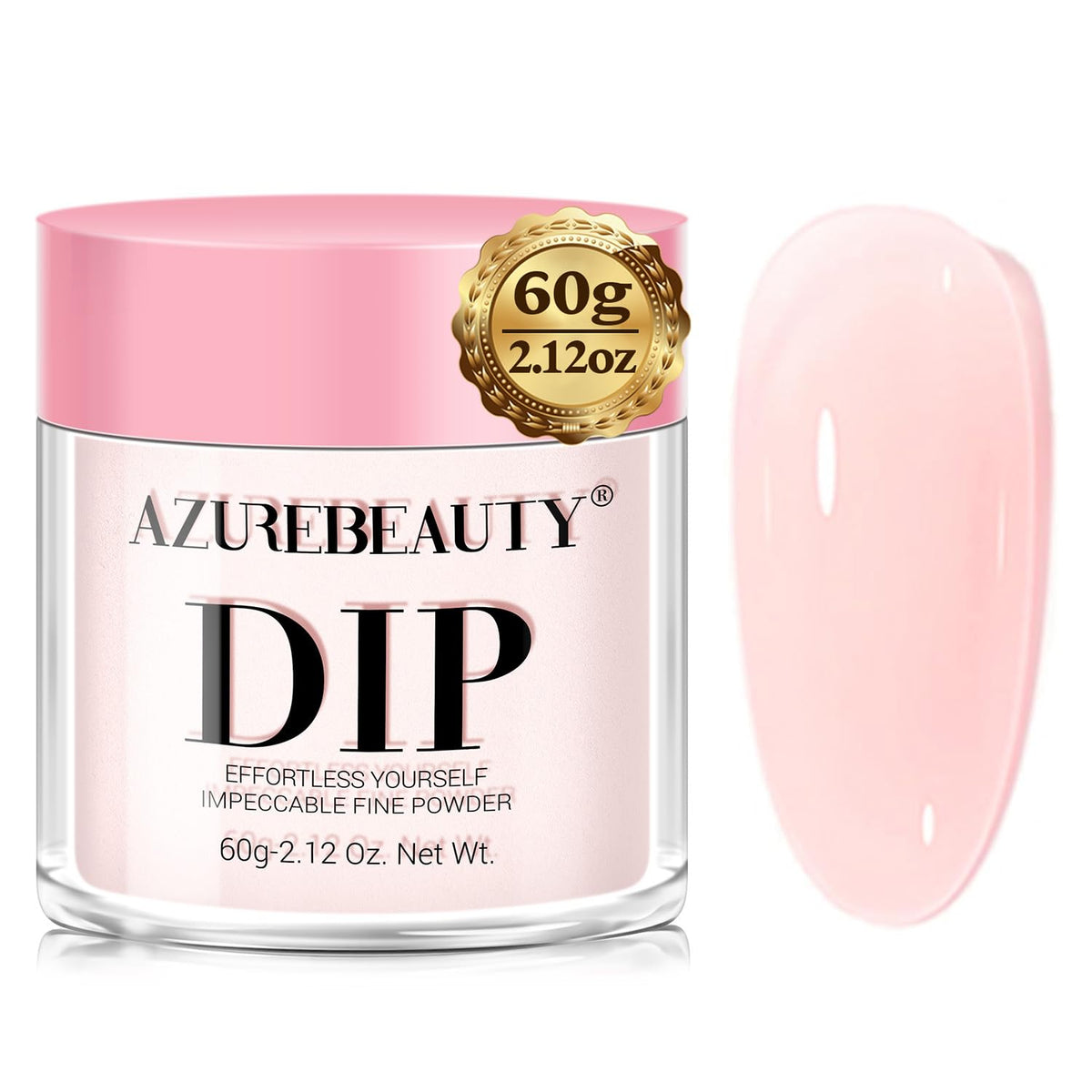 AzureBeauty jar front view showing jelly baby pink shade and salon-ready size