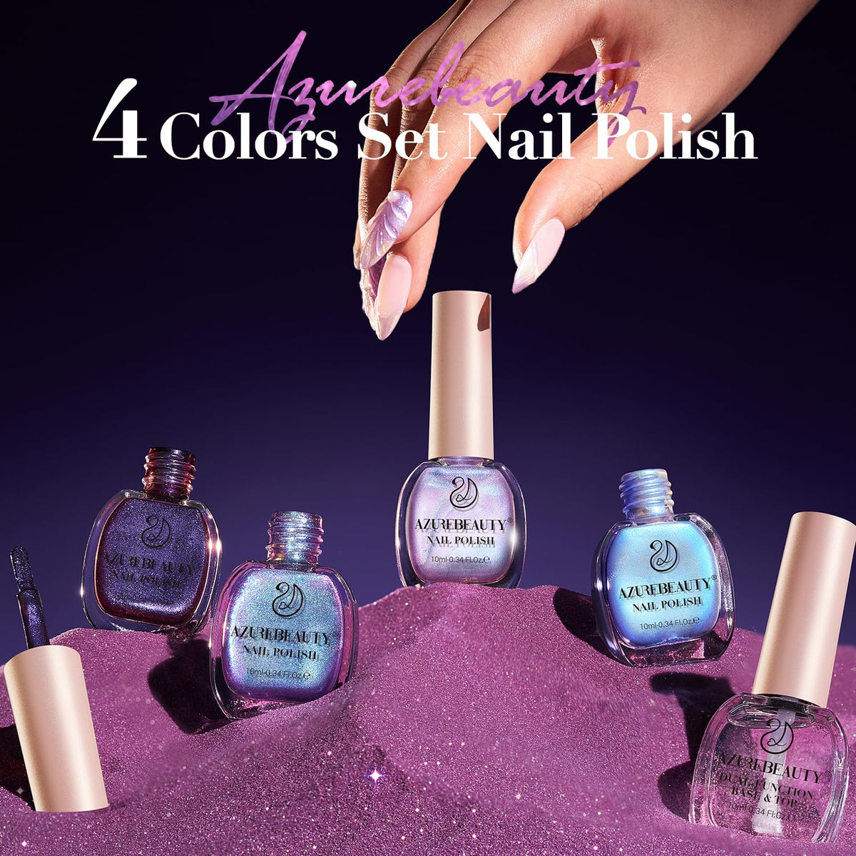 AZUREBEAUTY flatlay with box and ribbon presenting the set as a ready-to-gift beauty option