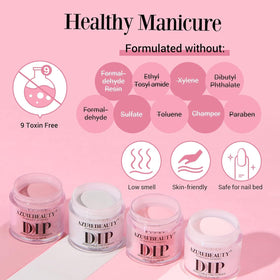 AZUREBEAUTY lifestyle table setting with kit ready for at-home manicure session