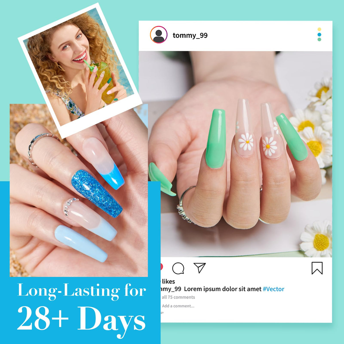 AzureBeauty base coat, top coat, activator bottles showing liquid finish and control
