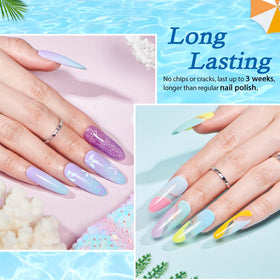 AZUREBEAUTY base activator and topcoat liquids grouped to show essential sealing steps