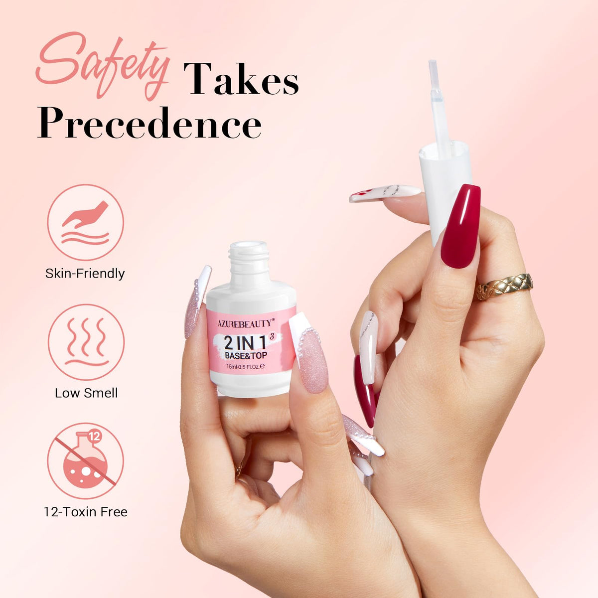 azurebeauty liquid texture pour showing smooth consistency for even application