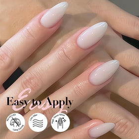 AZUREBEAUTY milky polish texture pool highlighting buildable, streak-free finish